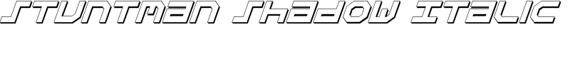 Stuntman Shadow Italic Font