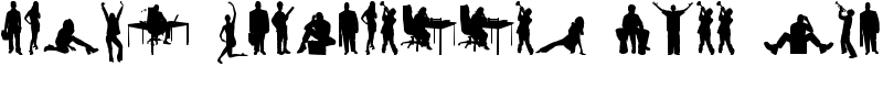 Human Silhouettes Free Two Font