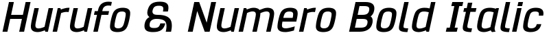 Hurufo & Numero Bold Italic Font
