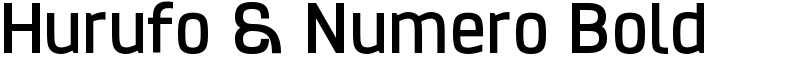 Hurufo & Numero Bold Font