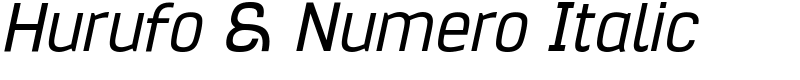 Hurufo & Numero Italic Font