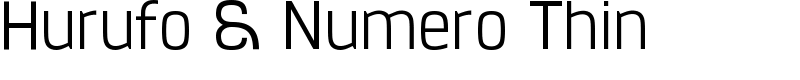 Hurufo & Numero Thin Font