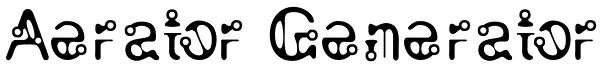 Aerator Generator Font