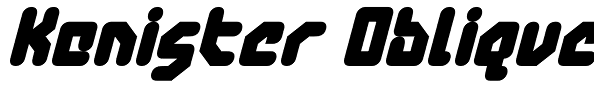 Kanister Oblique Font