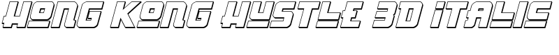 Hong Kong Hustle 3D Italic Font