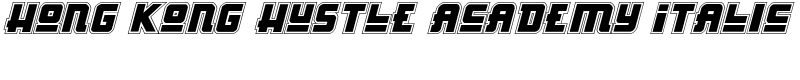 Hong Kong Hustle Academy Italic Font