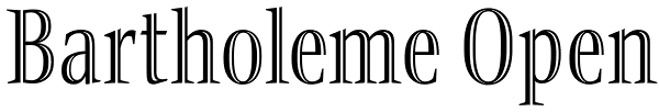 Bartholeme Open Font