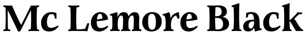 Mc Lemore Black Font