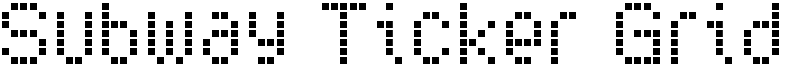 Subway Ticker Grid Font
