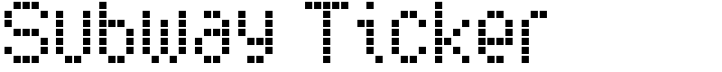 Subway Ticker Font