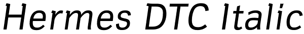 Hermes DTC Italic Font