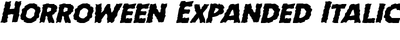 Horroween Expanded Italic Font