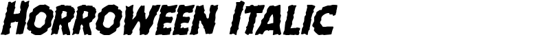 Horroween Italic Font