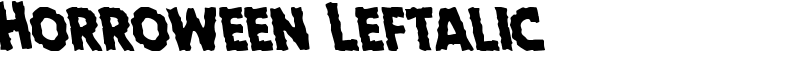 Horroween Leftalic Font