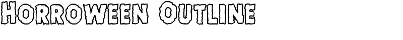 Horroween Outline Font