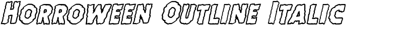 Horroween Outline Italic Font