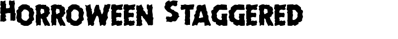 Horroween Staggered Font