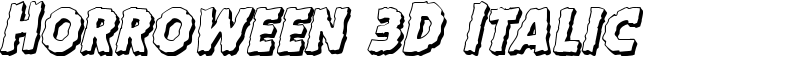 Horroween 3D Italic Font