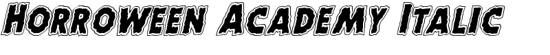 Horroween Academy Italic Font