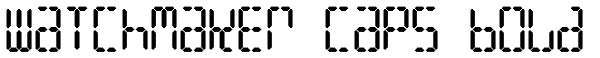 Watchmaker Caps Bold Font