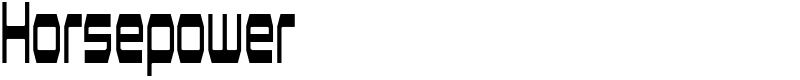 Horsepower Font