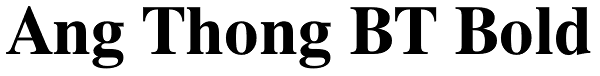 Ang Thong BT Bold Font