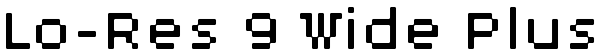 Lo-Res 9 Wide Plus Font