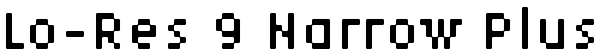 Lo-Res 9 Narrow Plus Font