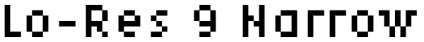 Lo-Res 9 Narrow Font