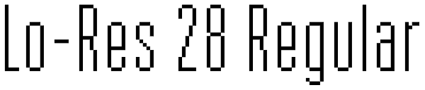 Lo-Res 28 Regular Font