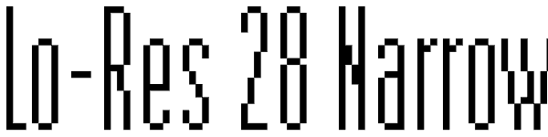 Lo-Res 28 Narrow Font