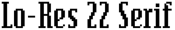 Lo-Res 22 Serif Font