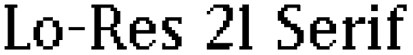 Lo-Res 21 Serif Font