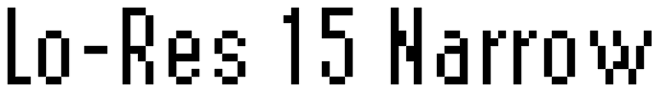 Lo-Res 15 Narrow Font