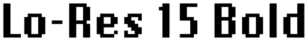 Lo-Res 15 Bold Font