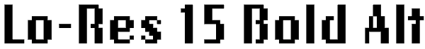 Lo-Res 15 Bold Alt Font