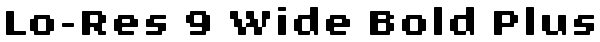 Lo-Res 9 Wide Bold Plus Font