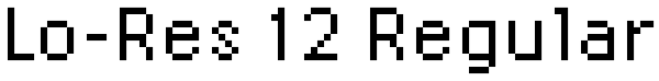 Lo-Res 12 Regular Font