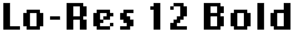 Lo-Res 12 Bold Font