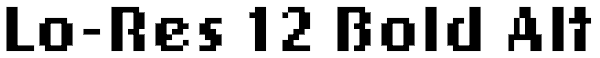 Lo-Res 12 Bold Alt Font