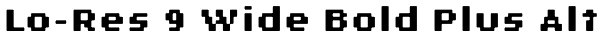 Lo-Res 9 Wide Bold Plus Alt Font