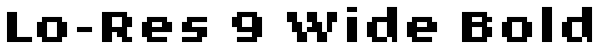 Lo-Res 9 Wide Bold Font