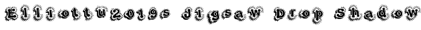 Elliottu2019s Jigsaw Drop Shadow Font