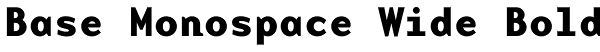 Base Monospace Wide Bold Font