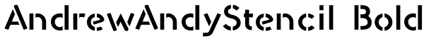 AndrewAndyStencil Bold Font