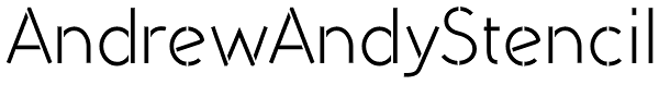 AndrewAndyStencil Font