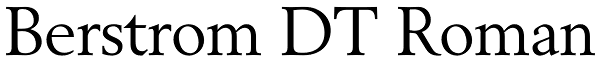 Berstrom DT Roman Font