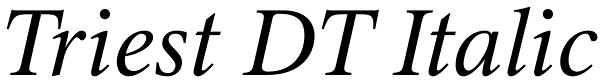 Triest DT Italic Font
