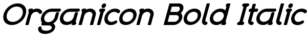 Organicon Bold Italic Font