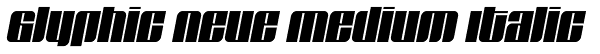 Glyphic Neue Medium Italic Font